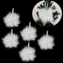 Decoration Star Xmas Ornament White Feather Pendant Christmas Tree Hanging