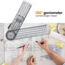 Plastic 360 Degree Pointer Protractor Angle Ruler School Office Drafting Supply
