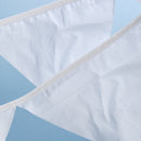 12 Flags 3.2m White Cotton Birthday Wedding Party Pennant Bunting Banner Decor