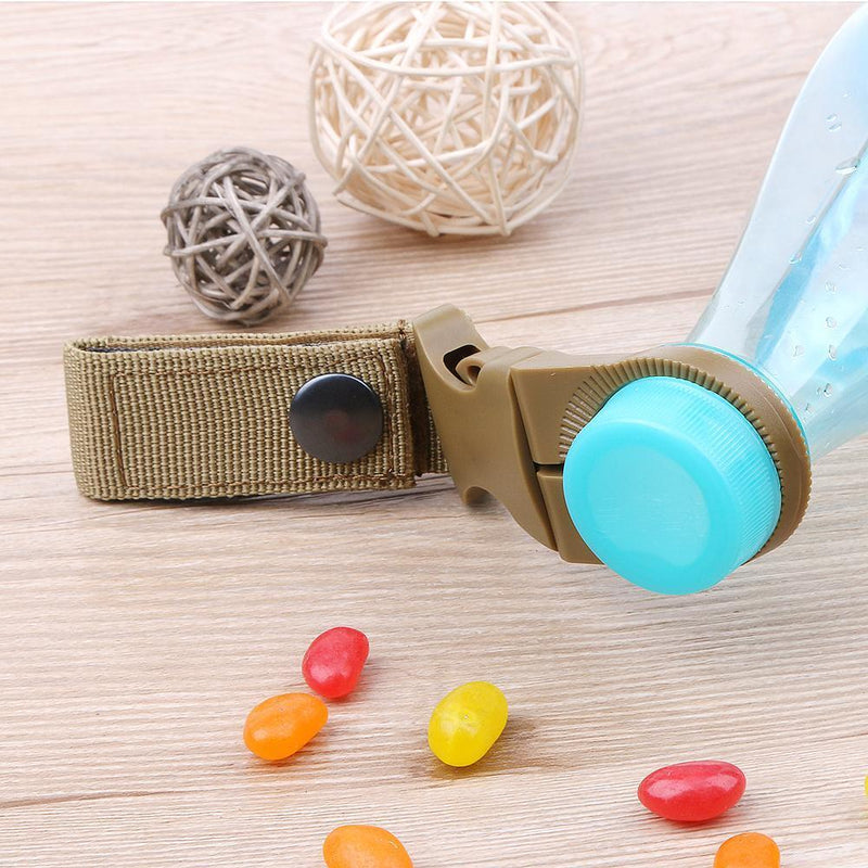 3pcs Nylon Webbing Buckle Water Bottle Holder Clip Climb Carabiner Belt