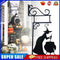 Black Witch Sign Metal Witch Boiler Silhouette Chic Design for Garden Patio