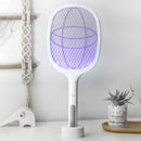 2 in 1 Electric Insect Swatter USB Recharge Mosquito Fly Bug Killer Trap Lamp