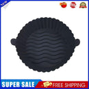 Silicone Air Fryer Liner Non-Stick Fryer Basket Steamers Oil Mat (Black)