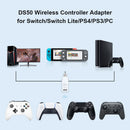 Wireless Bluetooth Compatible Controller Adapter Gamepad Converter for PS5 PS4