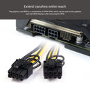 10pcs 8Pin Female to 2x8Pin(6+2) Male GPU Power Cable PCI-E Splitter Cord
