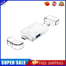 6 in 1 OTG USB 3.0 Type-C Card Reader for Secure Digital/TF Cards (White)