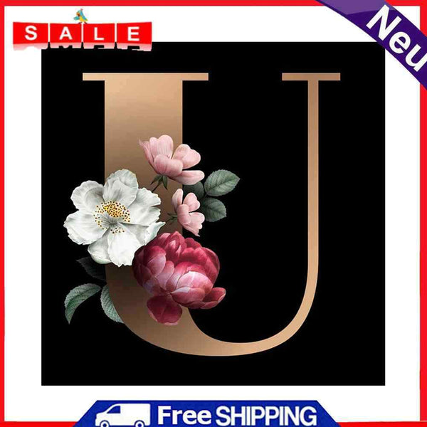 Letter U Full Round Drill Mosaic Diamond Painting Rhinestone Crafts Drawing Sets