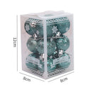 12pcs Christmas Decorative Ball Set Tree Pendant Balls Ornaments (Green)