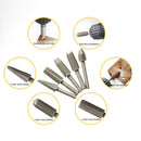 5pcs Woodworking Steel File Carving Hand Tool 6mm Shank Drill Bit Metal Grinding
