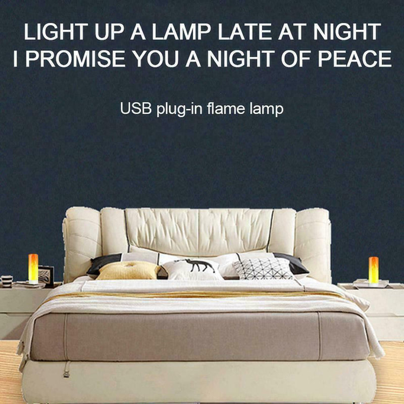 LED USB Flame Lamp Computer Power Charging Mini Portable Simulation Light K1C1