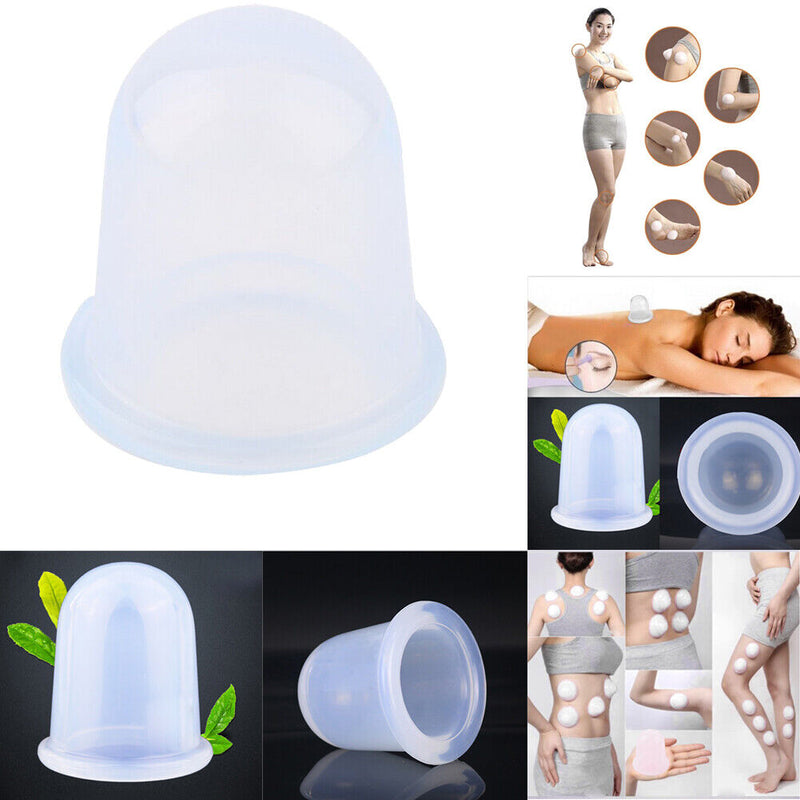 Silicone Anti Cellulite Massage Vacuum Therapy Body Cupping( Transparent)