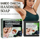 100g Women Bamboo Charcoal Armpit Whitening Handmade Soap Skin Cleansing_
