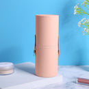 PU Leather Makeup Brush Storage Box Holder Make Up Pen Tube Container Organ