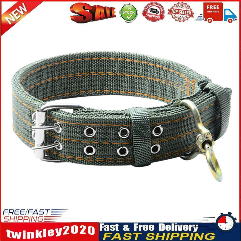 Pet Dog Double-Breasted Necklace For Big Dog Collar Leads Army Green Pet Newly