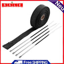 5m Motorcycle Thermal Drain Pipe Heat Resistant Cloth. black