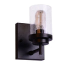 Hardwire Fixtures Wall Sconce Edison Wall Light with Seeded Glass Shade