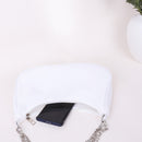 Retro Women Solid Color Small Shoulder Bags Ladies Butterfly Chain Hobos Handbag