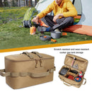 Camping Gas Tank Storage Bag Outdoor Ground Nail Cookware Holder (Khaki)