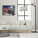 Hand Painted Artwork Frameless DIY Snowing Christmas Painting By Numbers Craft