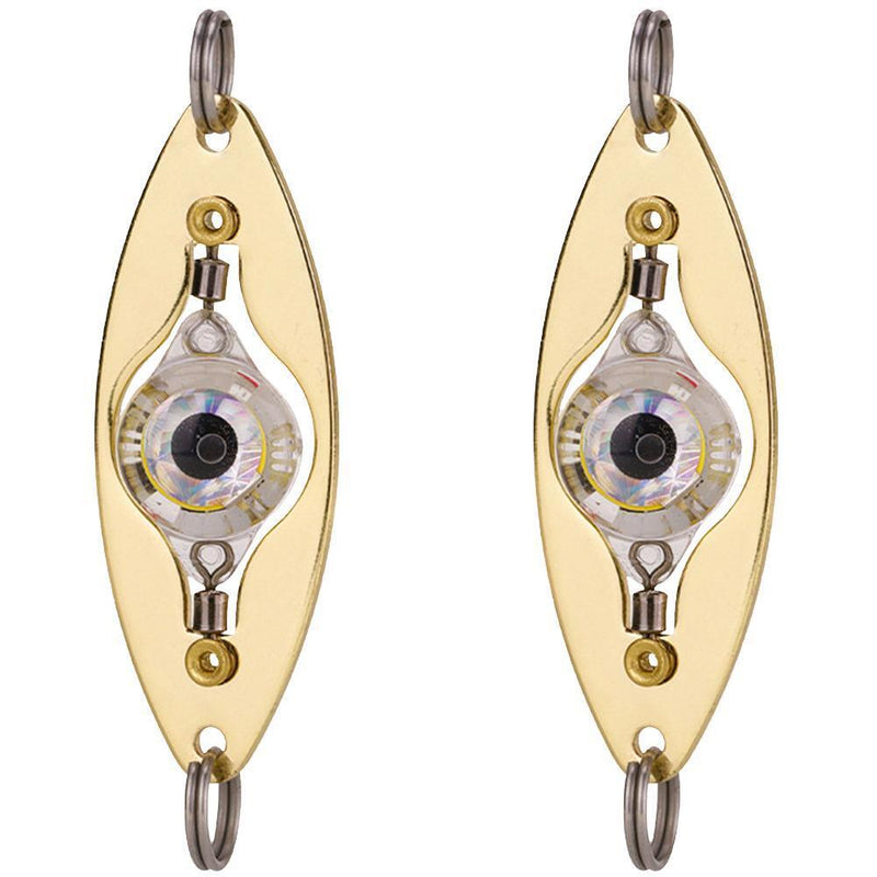 LED Fishing Lure Lamp Underwater Light Eye Shape Fluorescent Baits (White)