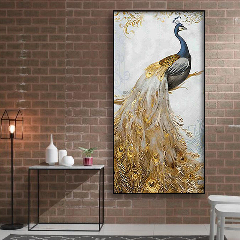 Rhinestone Mosaic Craft Picture DIY Noble Peafowl Diamond Painting Poster G
