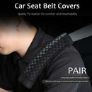 2pcs Car Safety Seat Belt Covers PU Leather Shoulder Protection Pad (Black)