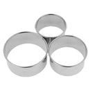 3pcs Stainless Steel Round Dumplings Wrappers Molds Set Cutter Maker Tools