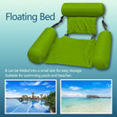 Floating Bed Swimming Pool Inflatable Water Longue w/Backrest Green)