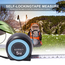 Retractable Steel Tape Measure Distance Measuring Ruler Blue (5m x 25mm) Newly