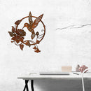 Wrought Iron Bird Garden Indoor Outdoor Hanging Metal Wall Hanging Art Decor