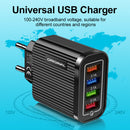 4 Port USB Mobile Wall Charger 3.1A Power Charge Adapter for Smart Phone Tablet