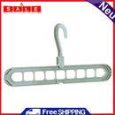 Clothes Wardrobe Hanger Hook Clothing Hanging Rack Shelf Organizer (Green)