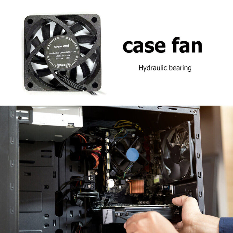 Silent Fan for Computer Cases Chassis Cooling Fan Hydraulic Bearing (6cm) Newly