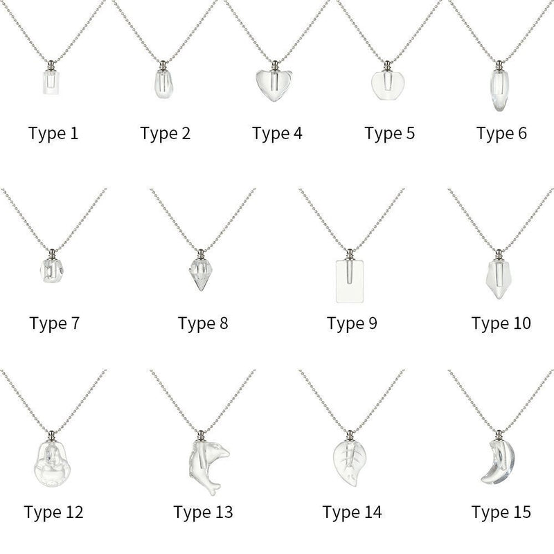 Wishing Bottle Pendant Perfume Jar Pendant Crystal Vial Necklace Lucky Charm
