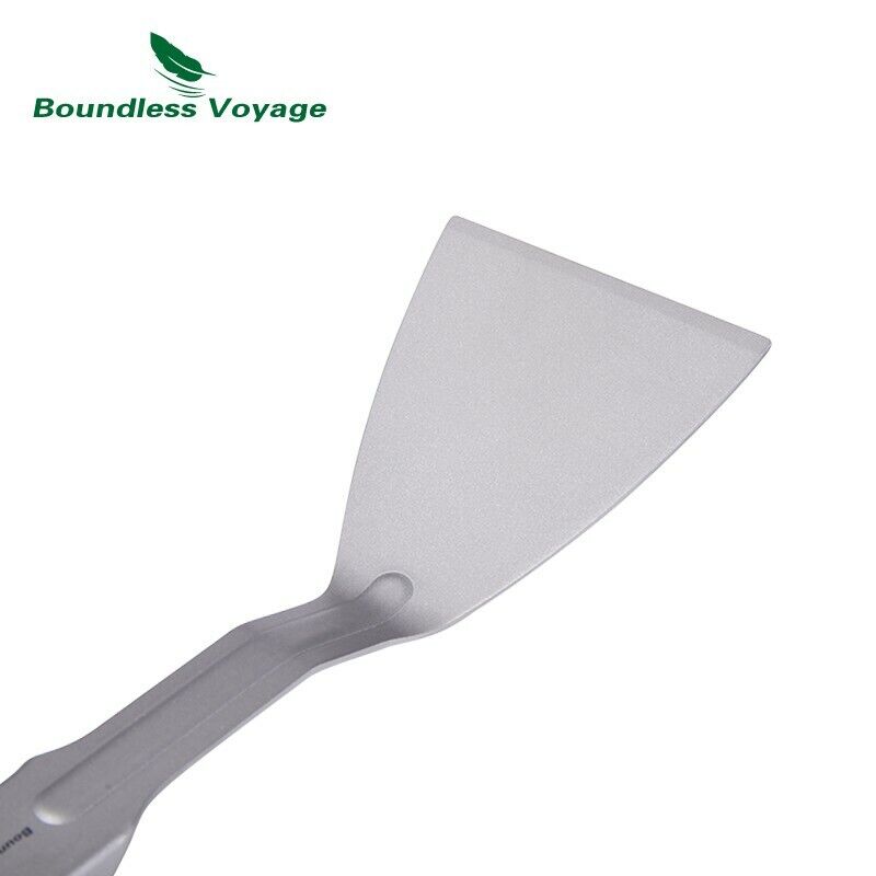 Boundless Voyage Titanium Beefsteak Frying Shovel with Folding Handle