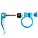 31.8mm Seatpost Clamp Quick Release MTB Bike Seat Post Tube Clip (Blue) Newly