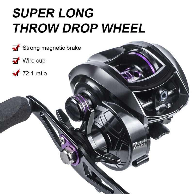 Fishing Reel High Speed Saltwater 8kg Max Drag Bait Casting Metal Fishing Wheel