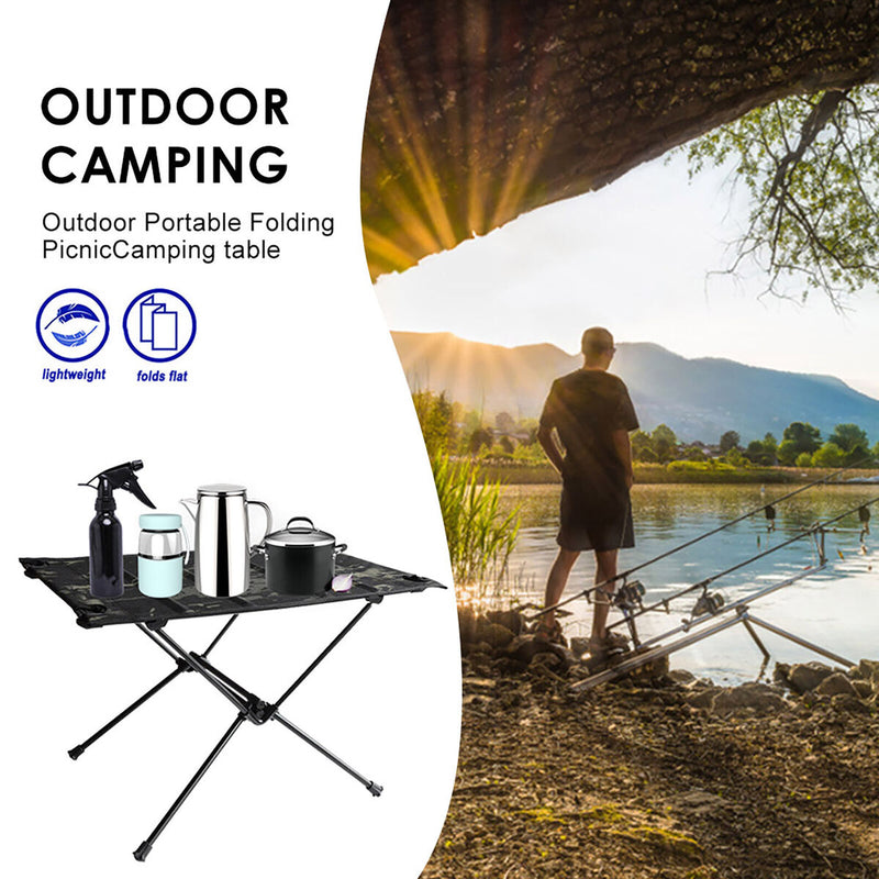 SUNDICK Outdoor Folding Table, BBQ Camping Table, Foldable Square Table Desk