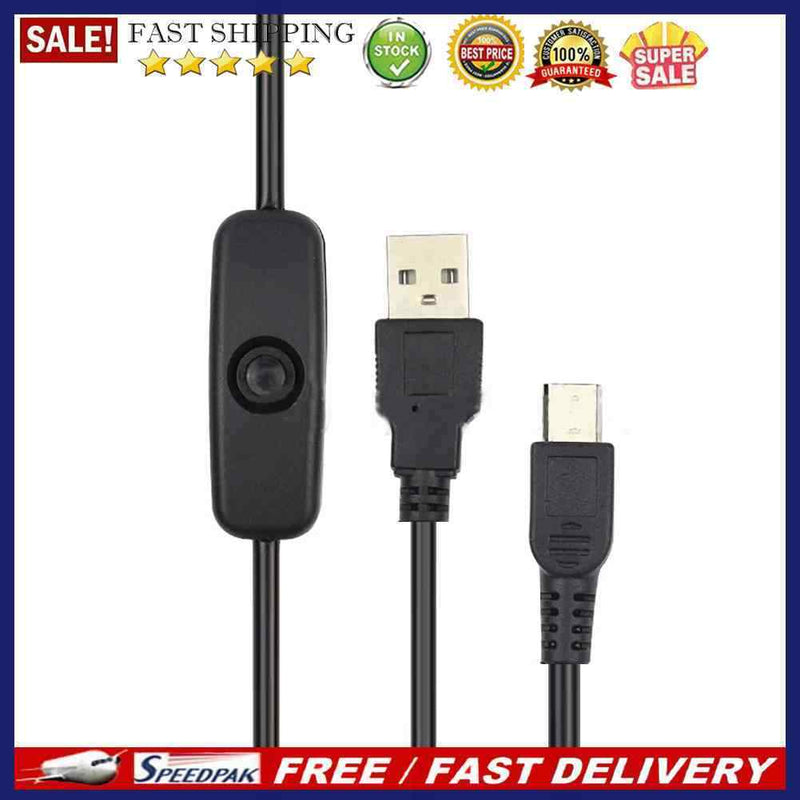 USB to Micro USB Charger Adapter Power Cable w/ On/Off Switch for Raspberry Pi