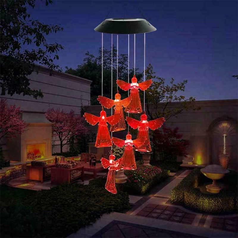 Wind Chime Solar Powered LED Light Changing Garden HOT 2021 Lamp Hanging T8B2