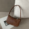Retro Alligator Leather Handbag Women Casual Tote Shoulder Bag (Dark Brown)