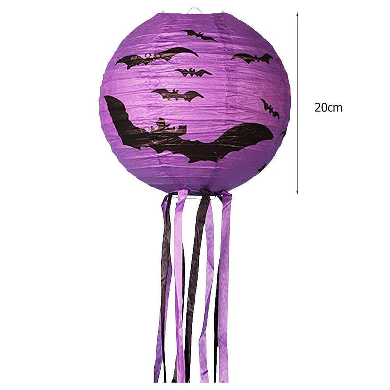 Holiday Decor Bat Paper Lantern Reusable for Ghost Festival Supplies (40cm)