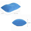 Car Travel Flocking Cushion Hiking Camping Rest Inflatable Air Pillow Square