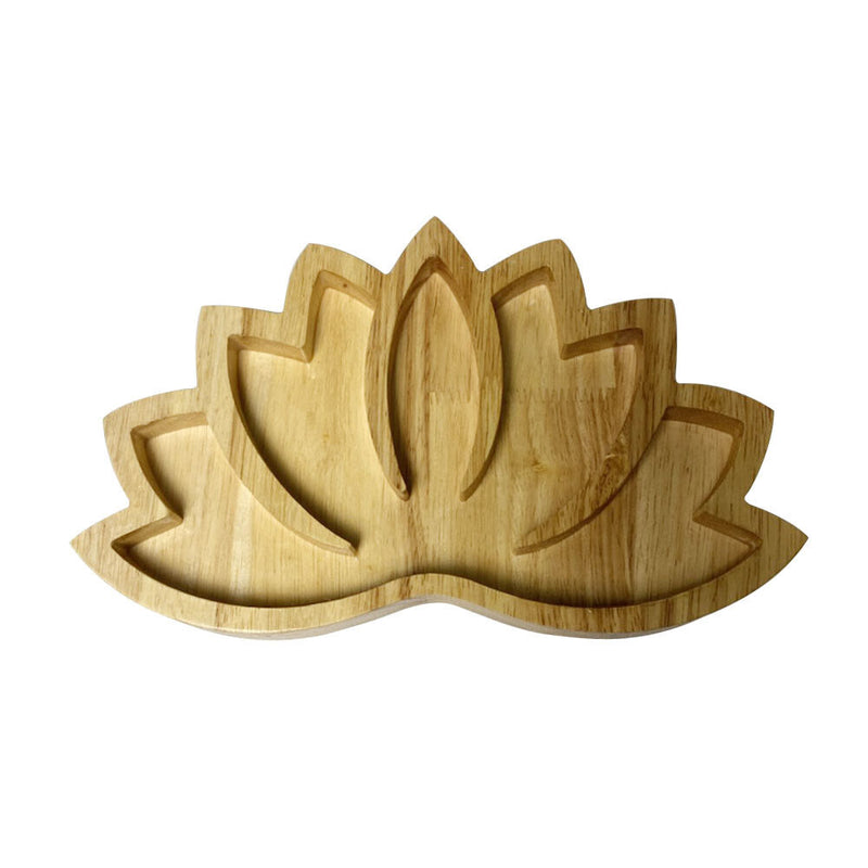 Crystal Display Holder Tray Lotus Jewelry Stones Organizer Home Storage De