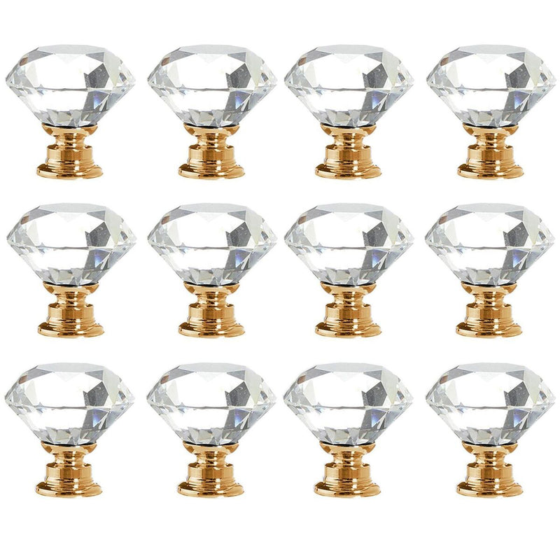 Diamond Shape Pull Handle Cupboard Pulls Door Knobs Crystal Glass Knobs