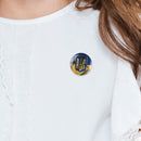 Ukraine Ukrainian Map Flag Symbol Round 12 Styles Clothes Pins(G)