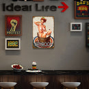 Bathroom Lady Retro Metal Plate Tin Sign for Bar Pub Club Cafe Wall Art Poster