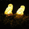 LED Solar Lights Owl Lawn Stakes Lamp Yard Art Home Garden Decor (White) Newly