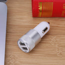 LED 5V Metal Dual USB Car Charger Aluminum Alloy 2.1A Aluminum Alloy