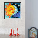 5D DIY Full Drill Diamond Painting Sun and Moon Embroidery Mosaic Home Decor Kit